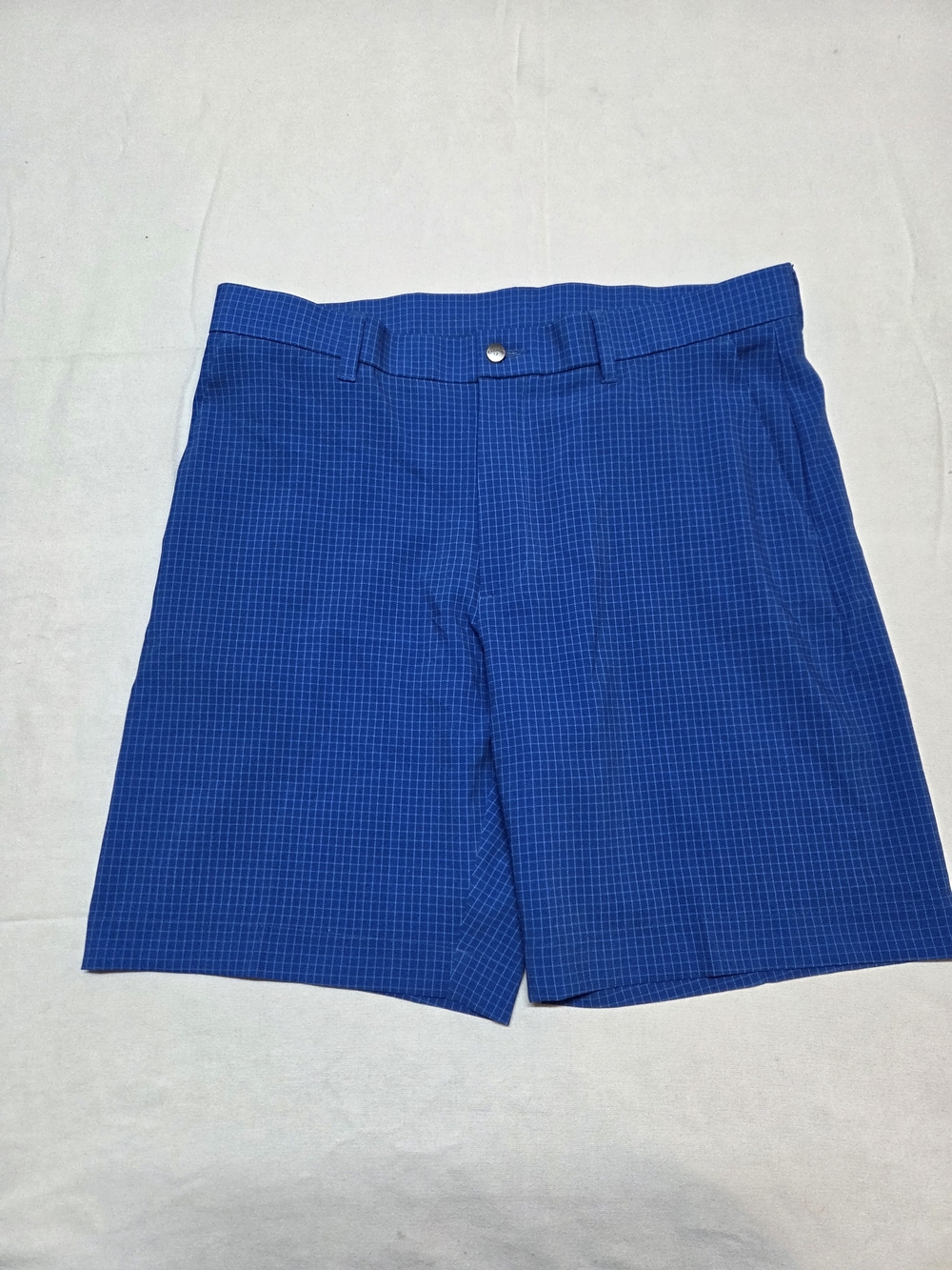 Callaway Men's Royal Blue Mini-Check Flat Front Shorts Size 36